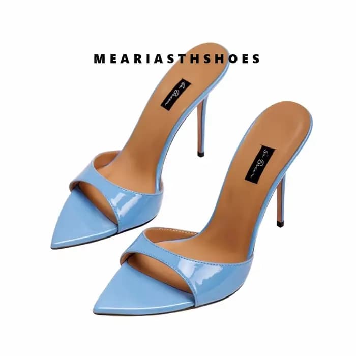 Sandales à talons très hauts pour femmes, nouvelle mode 2026, style coréen, bout pointu ouvert, sexy, à talon aiguille, chaussures d'été pour femmes