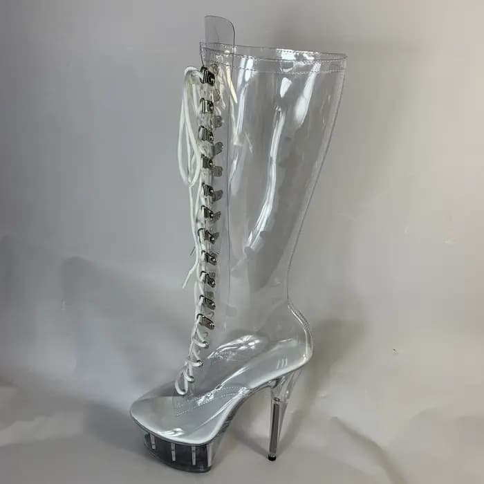 Chaussures à Talons Hauts Transparents pour Femme