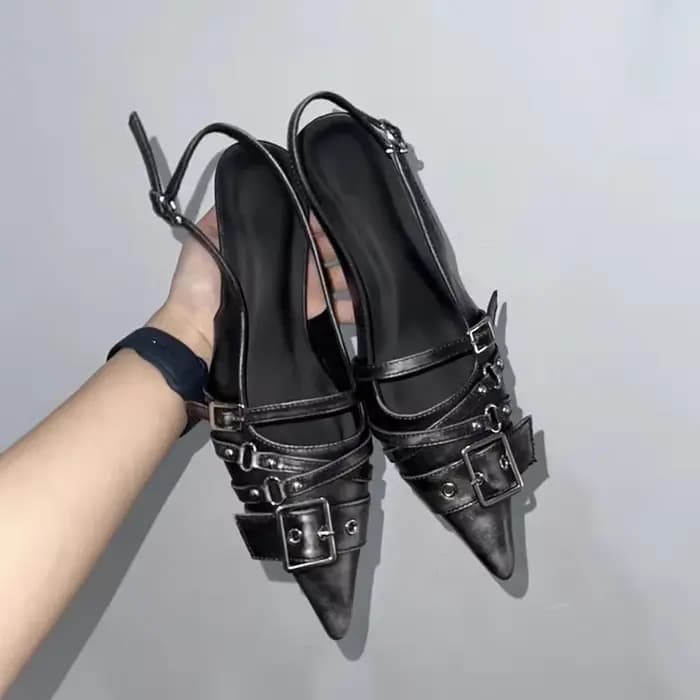 Baotou – chaussures à talons hauts et bout pointu pour femme