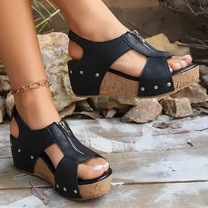 Sandales à talons compensés pour femmes