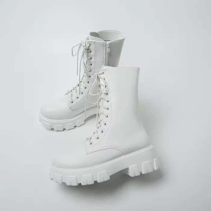 Nouveau mi-mollet bottes femmes automne hiver mode à lacets dames Chelsea fermeture éclair Botas Mujer