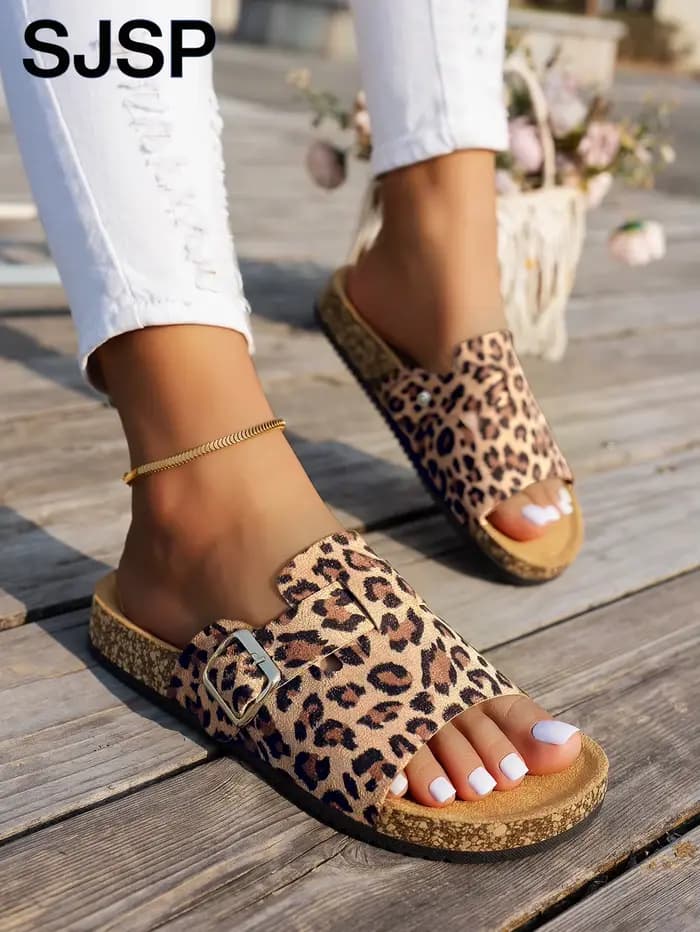 Sandales à bout ouvert pour toutes les saisons, pour l'extérieur, nouvelles sandales pour femmes printemps-automne, simples, décontractées, tendance, polyvalentes, sandales à semelle en liège bleues e