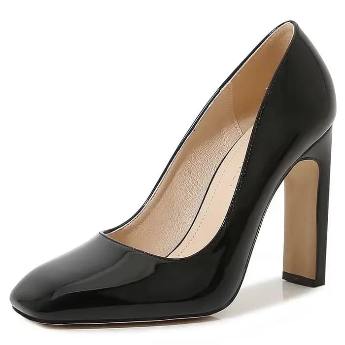 Escarpins en cuir verni à talons hauts pour femmes