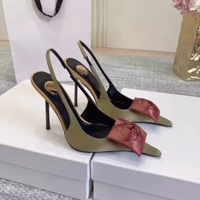 Nouvelles sandales à talons aiguilles pointues et fleuries pour femme, collection Printemps-Été 2026, tendance sexy et mode, à bride arrière