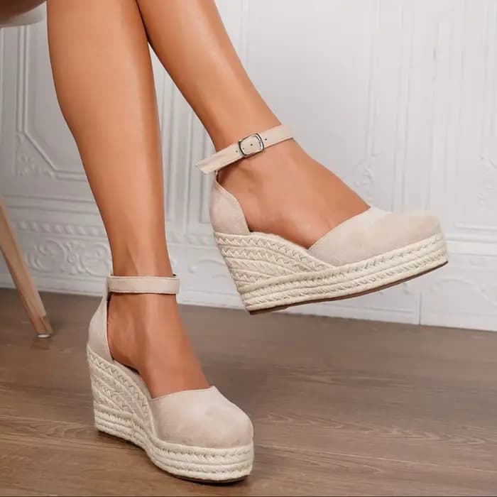 LIHUAMAO espadrilles sandales à talons compensés chaussures pour femmes