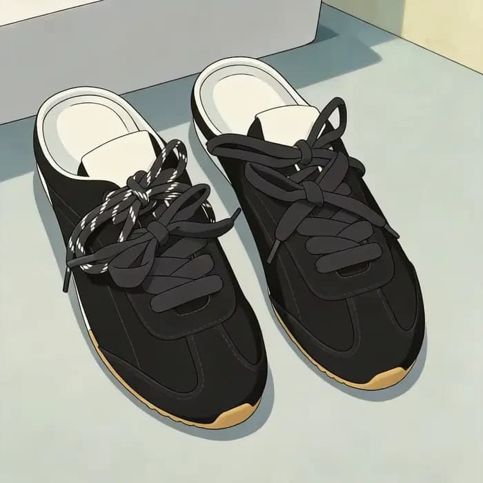Nouveaux modèles de chaussures mules à talons épais et lacets