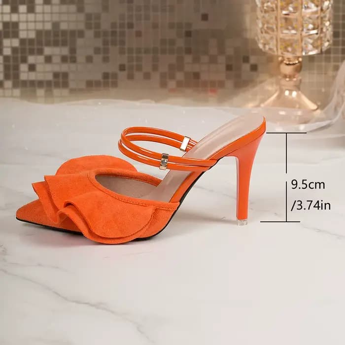 Sandales polyvalentes Baotou 2026 : Nouveaux talons hauts sexy à bout pointu et strass