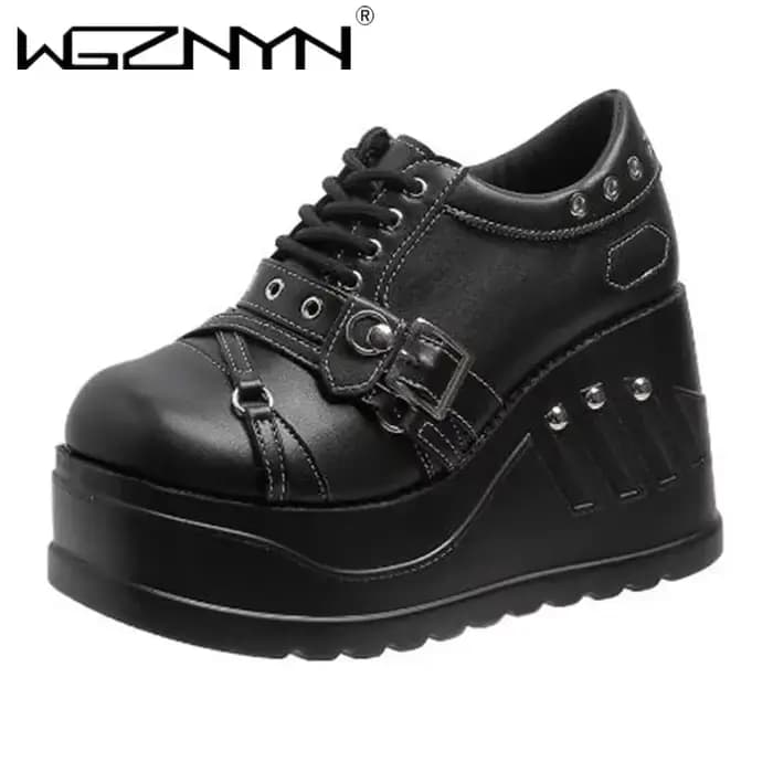 Chaussures à plateforme Mary Gasoline pour femmes, semelle optique, talons hauts compensés, fête, cosplay, designer, lolita, punk, gothique, escarpins, 2025, nouveau