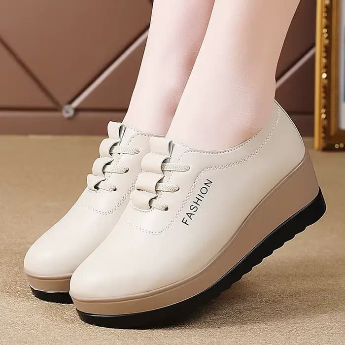 Chaussures décontractées confortables à talons mi-hauts pour femmes