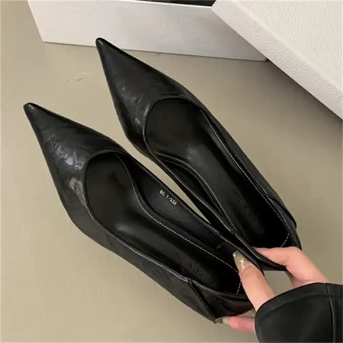 Eilyken-Escarpins à imprimé léopard pour femmes, sandales élégantes à bout pointu, talons bas fins, chaussures de fête de mariage
