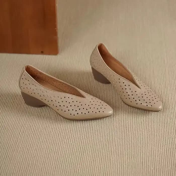 Escarpins compensés ajourés pour femmes