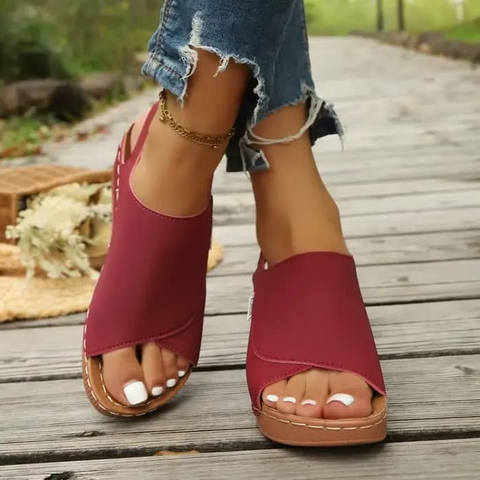 Sandales compensées confortables pour femmes