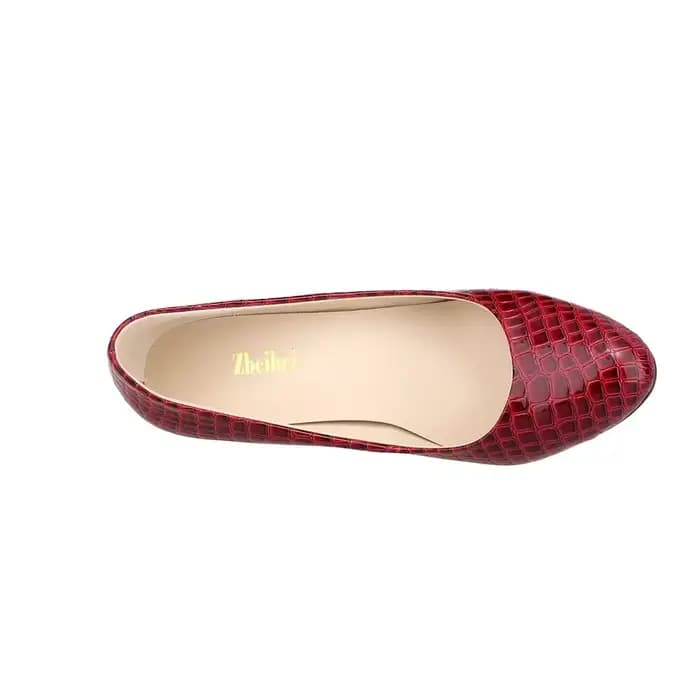 Escarpins pour femmes printemps automne Styles classiques Sexy bout rond Faux Crocodile 5cm talons hauts bas mode bureau chaussures de mariage grande taille