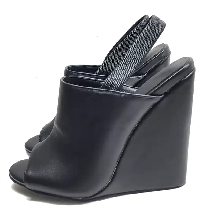 Sandales compensées noires pour femmes