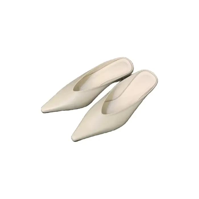 Mules en cuir véritable pour femme