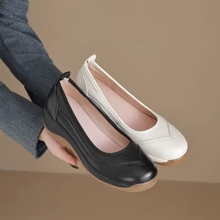 Chaussures plates compensées à enfiler pour femmes