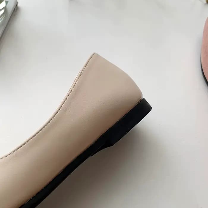 Femmes chaussures mode épissure Mule appartements bout pointu ballerine Ballet chaussure plate Zapatos décontracté sans