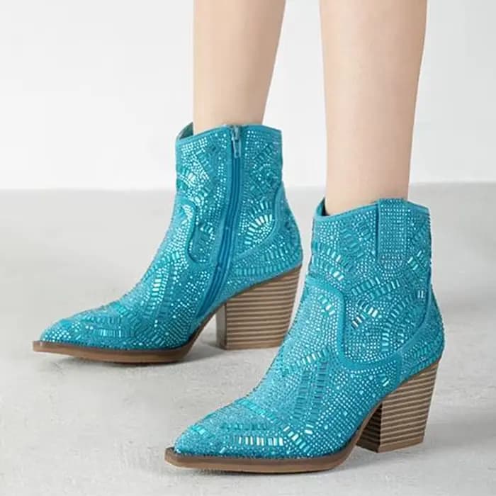 Bottines Chelsea de luxe en diamant pour femmes