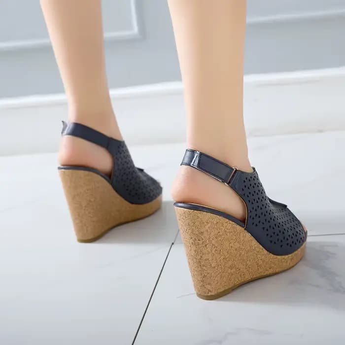 Sandales compensées à talons hauts pour femmes