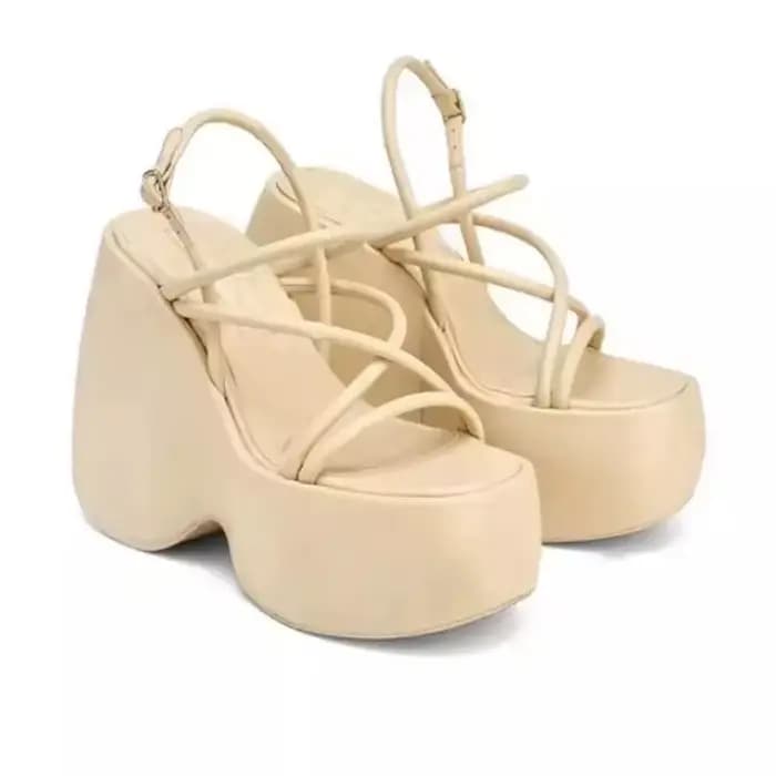 Sandales à Talons Hauts et Semelles Compensées pour Femme