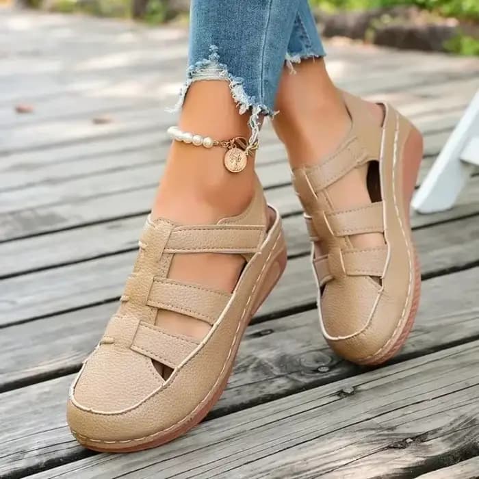 Sandales pour femmes, chaussures d'été à plateforme compensée