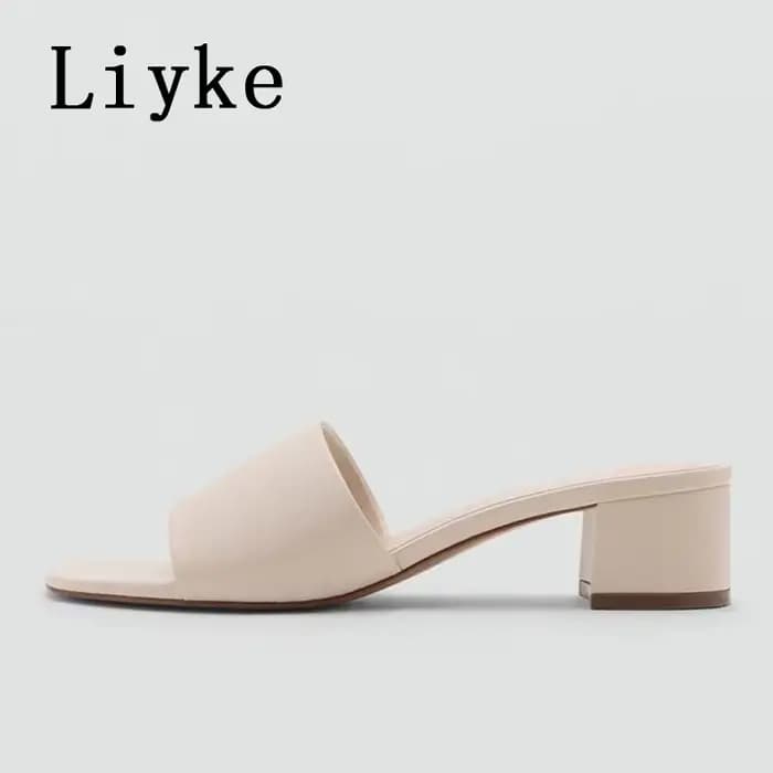 Liyke – Sandales mules en cuir souple et confortable pour femme
