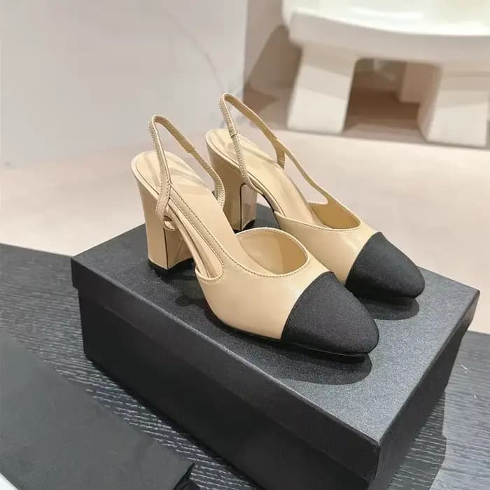 Nouvelles sandales de luxe en cuir noir de haute qualité pour femmes