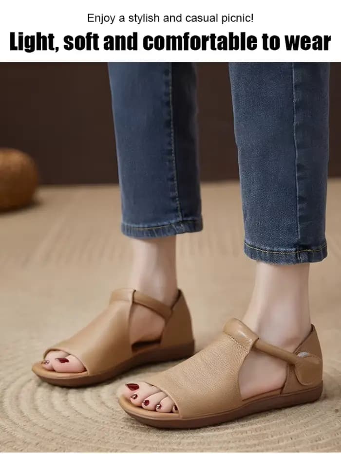 Sandales rétro plates d'été pour femmes – Style Vintage