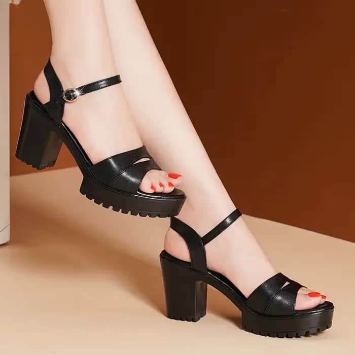Chaussures à Plateforme et Talons Compensés pour Femme, Sandales Sexy, Noires, Nouvelle Collection Été 2022