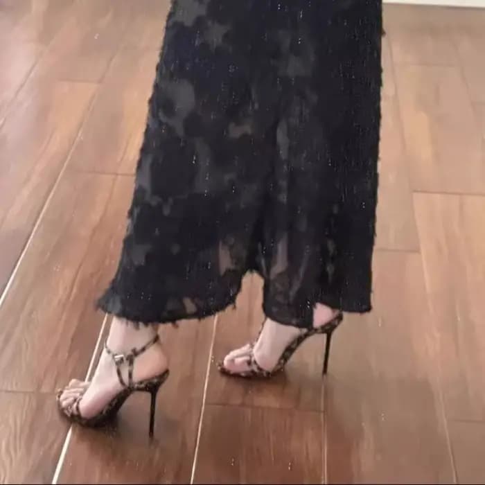Talons hauts léopard femmes sandales chaussures De mode élégantes robe Sexy pompes d'été 2025 pantoufles De créateur De luxe Zapatos De Mujer