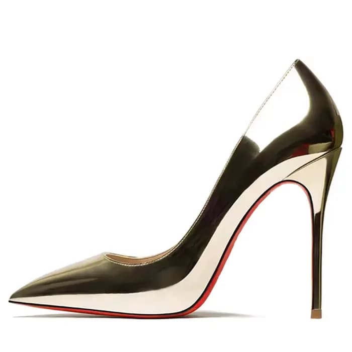 Talons hauts argentés, talons fins pour femmes