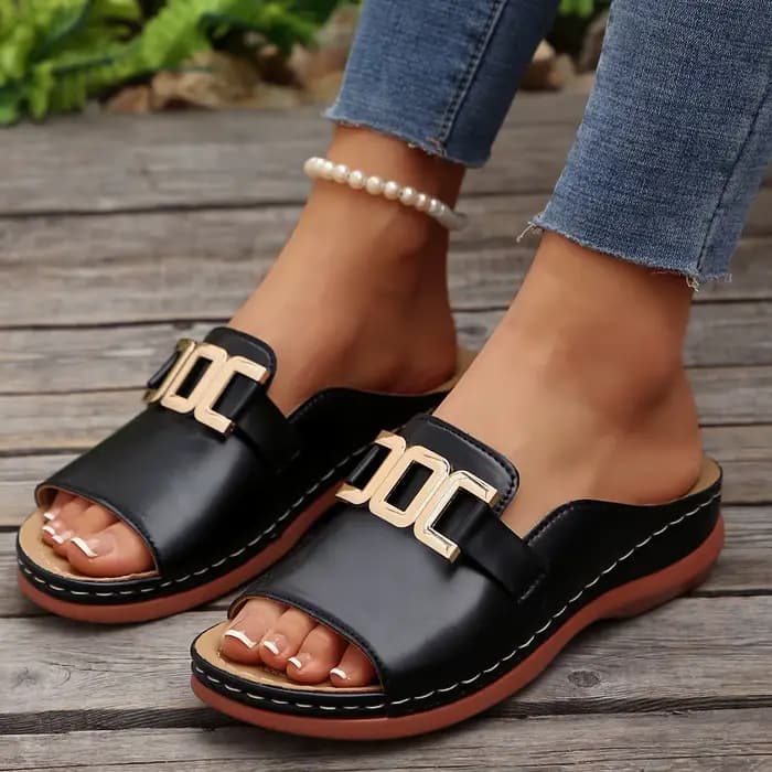 2025 été femmes sandales à talons compensés chaussures à talons ouverts décontractées léger confortable pantoufles de sport sandales de créateur de mode diapositives