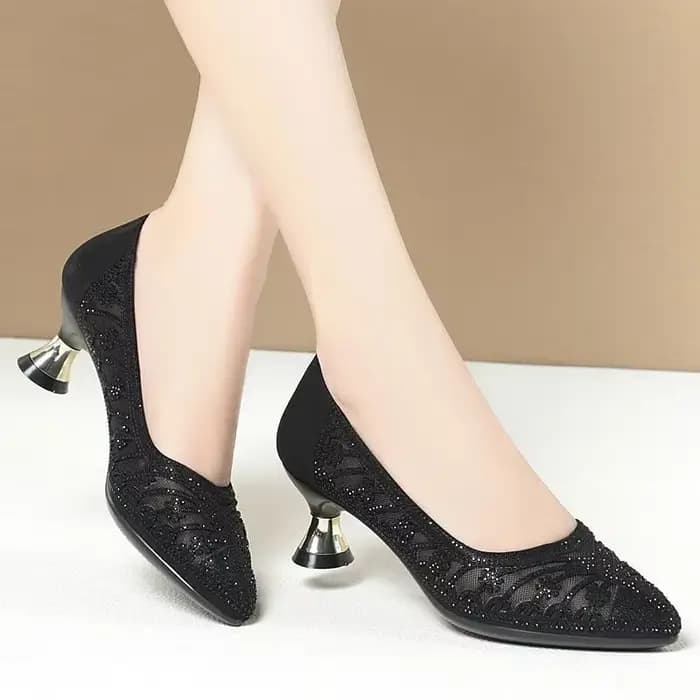 Zapatos de mujer-Chaussures à talons hauts carrés pour femmes