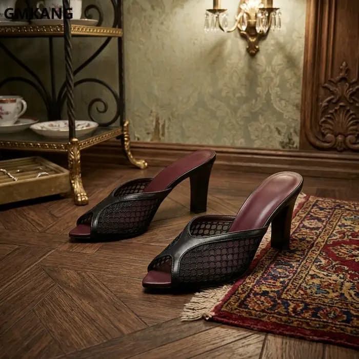 Mules à talon épais pour femmes