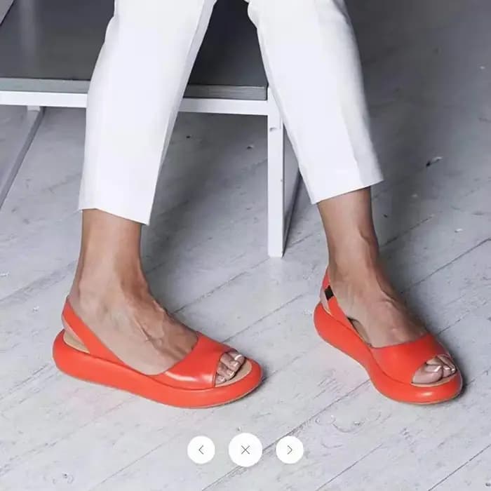 Sandales d'été en cuir PVC pour femmes