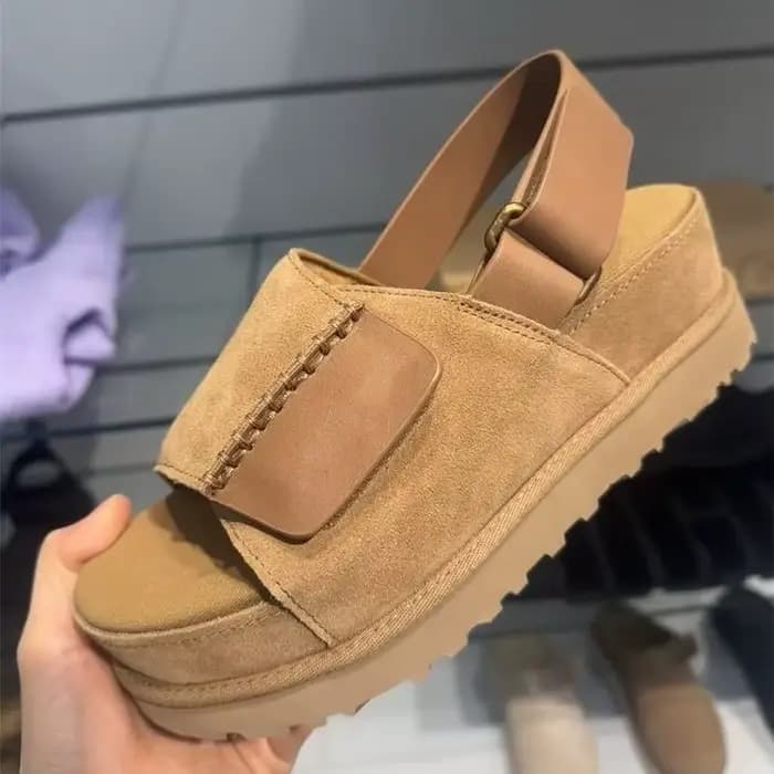 Sandales compensées à plateforme épaisse pour femme