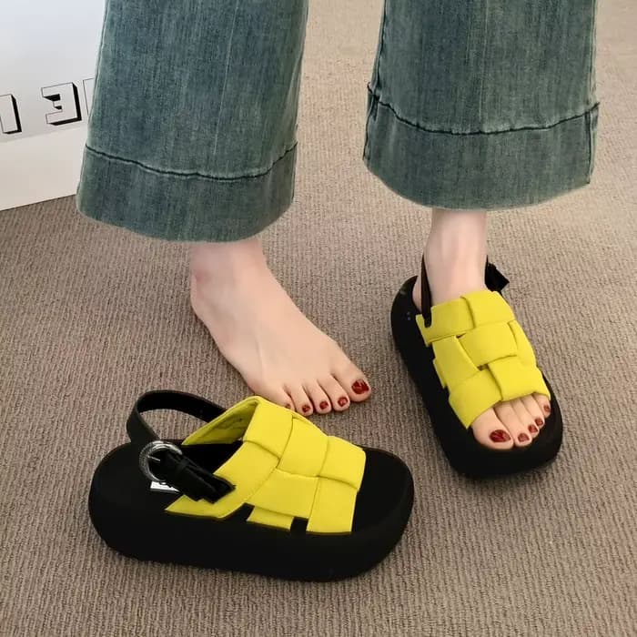 Sandales gladiateur pour femmes, semelle souple, bout ouvert, mode décontractée, en cuir, hauteur augmentée, plateforme plate, sandales de plage, été