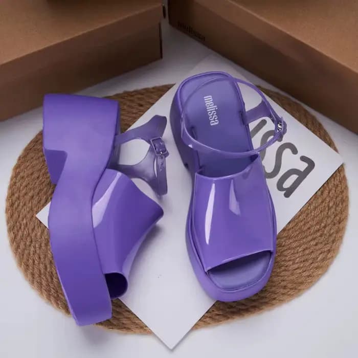 Fashiona Molly sandales avec semelle épaisse hauteur augmentée chaussures de gelée femmes plate-forme