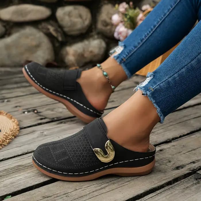 Sandales compensées chics pour femmes – Chaussures à plateforme à enfiler sans effort avec amorti confortable pour un style décontracté