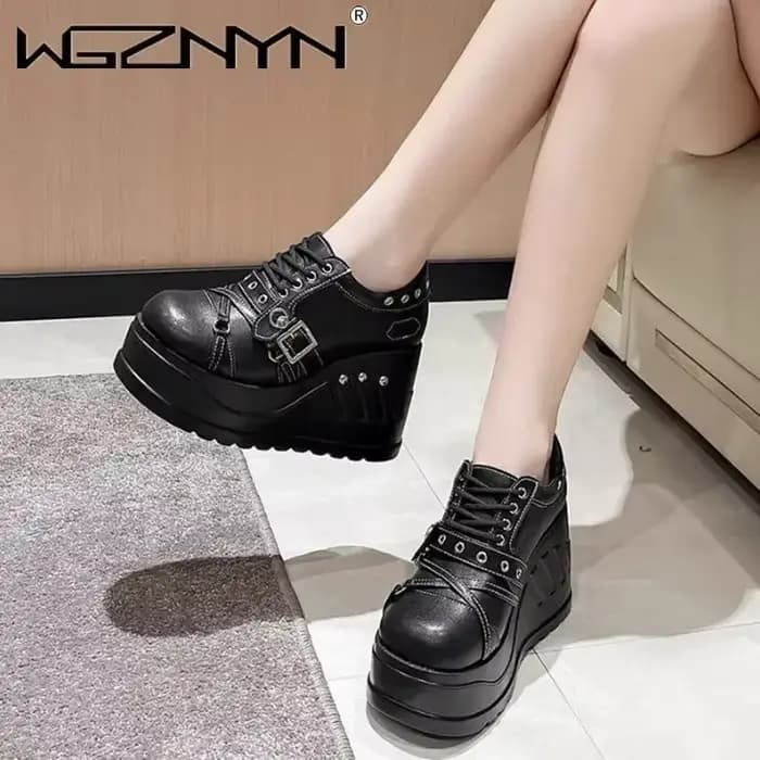 Chaussures à plateforme Mary Gasoline pour femmes, semelle optique, talons hauts compensés, fête, cosplay, designer, lolita, punk, gothique, escarpins, 2025, nouveau