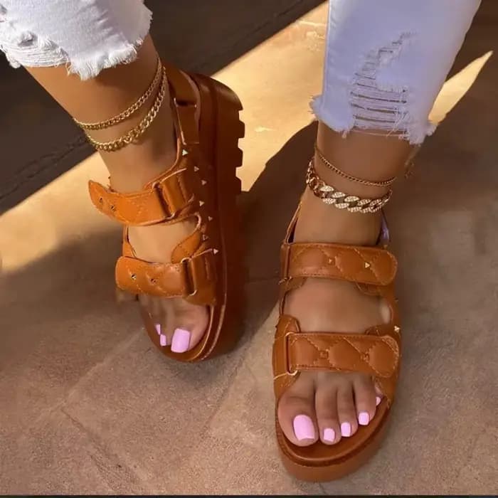Sandales à semelle optique double couche pour femmes