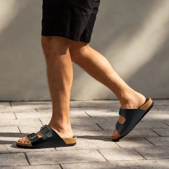 Sandales à enfiler en liège pour hommes et femmes