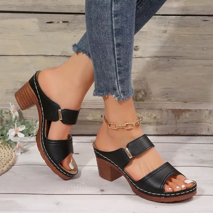 Sandales à talons épais pour femmes