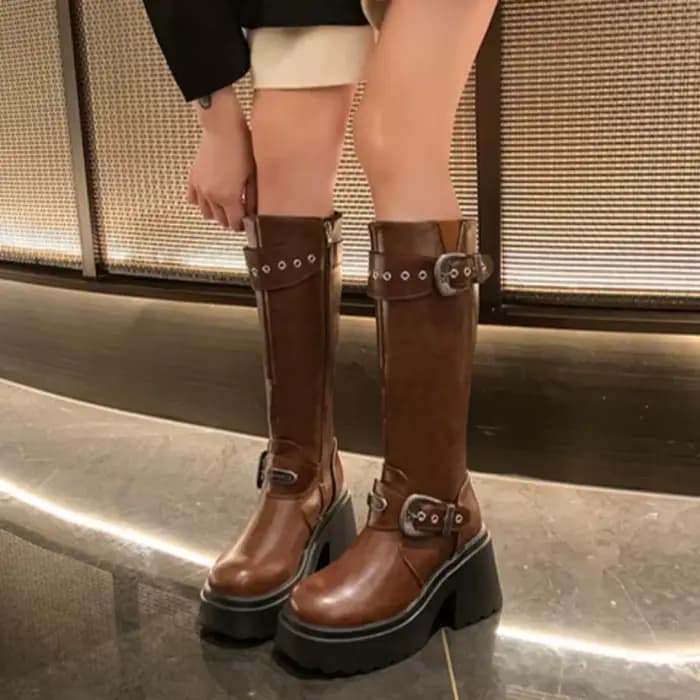 Bottes d'hiver en coton à talon optique pour femmes