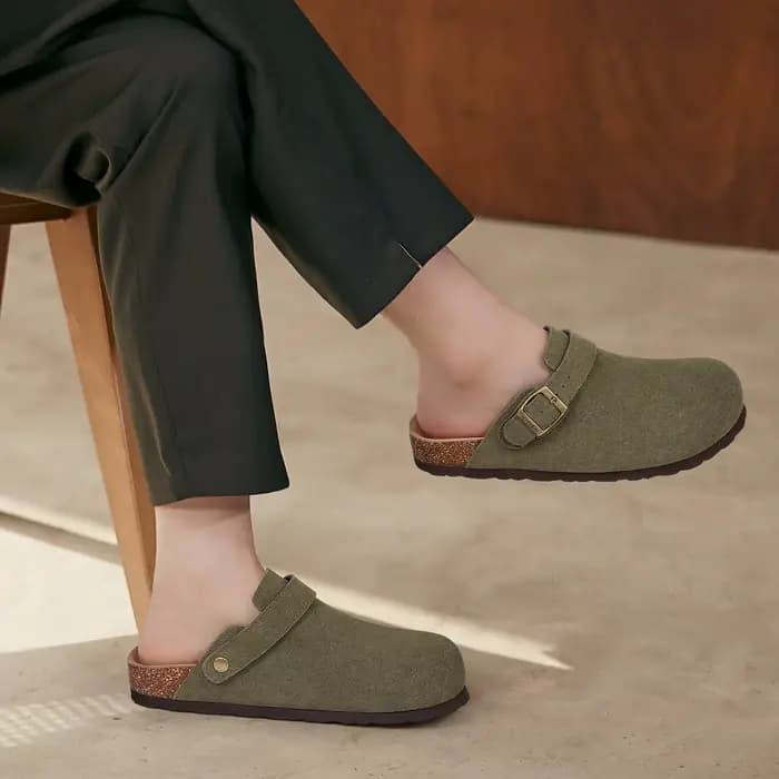 Smile – chaussures de pommes de terre en daim de vache pour femmes
