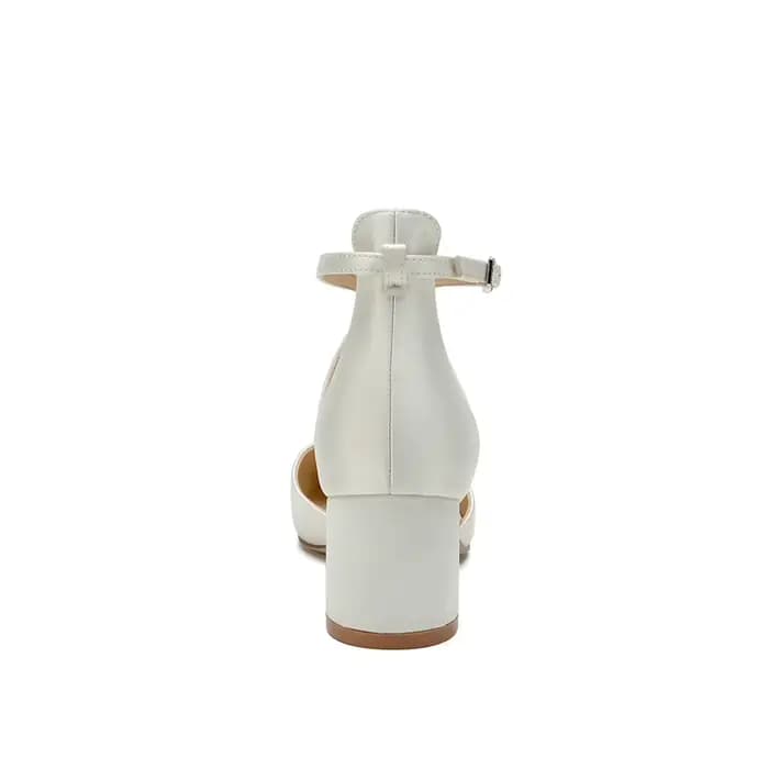 Chaussures de mariée à talon bloc bas pour femme
