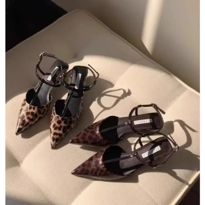 Sandales à talons léopard pour femmes