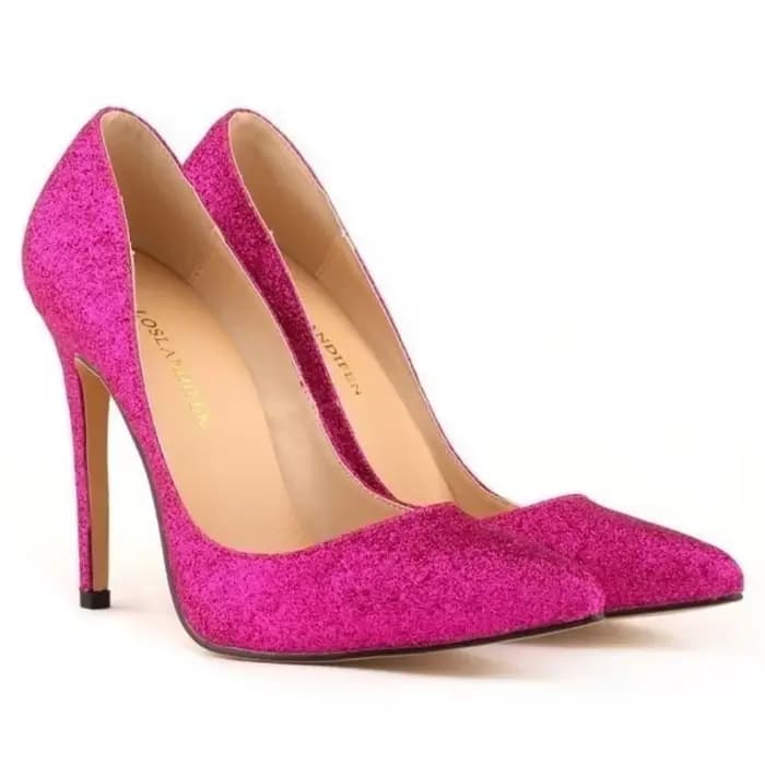 Femmes pompes or argent paillettes mode Sexy 11 cm talons hauts Serpentine bout pointu