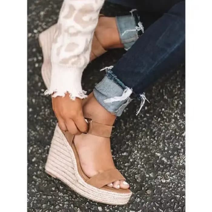 Nouvelles sandales compensées espadrilles pour femme 2026