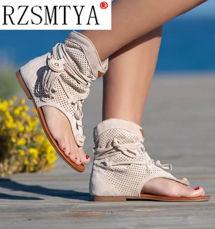 Sandales rétro style gladiateur pour femmes